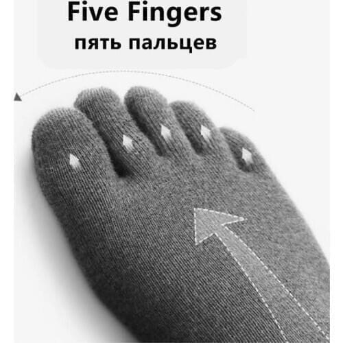 3Pairs/Set Men Sock Five fingers Solid Color Casual Warmer Middle Tube Winter Socks Van Ankle Simple Hosiery Top Streetwear