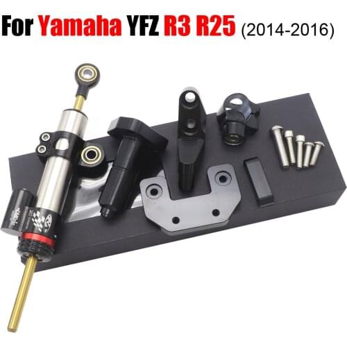 Motorcycles CNC Aluminum Adjustable Steering Stabilize Damper Bracket Mount Kit For YAMAHA YZF R3 YZFR25 MT-03 MT-25