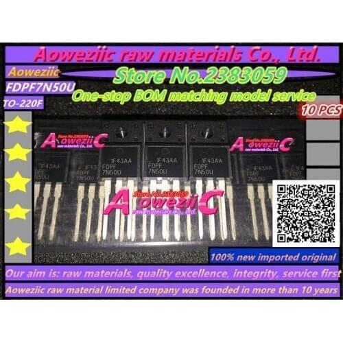 Aoweziic 100% new imported original FDPF7N50U FDPF7N50 TO-220F MOS field effect transistor 7A 500V