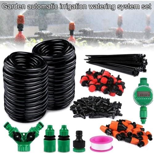 Automatic Garden Irrigation System with Timer 30m/50m Plant Watering Kit Irrigation Dripping Mist Set Water Drip Irrigation