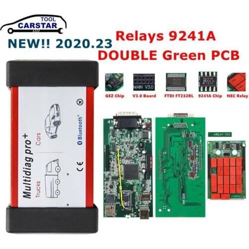 V3.0 Bluetooth USB Double Green PCB NEC Relays 9241A With Free Keygen obd2 Scanner Cars trucks Diagnostic Tool