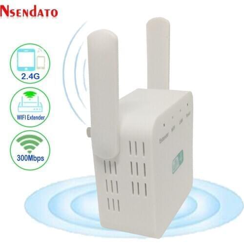 Wireless Wifi Repeater Booster 300Mbps Wi-fi Repeater 802.11n/b/g Wifi Range AP Router Extender Signal Amplifier With 2 Antenna