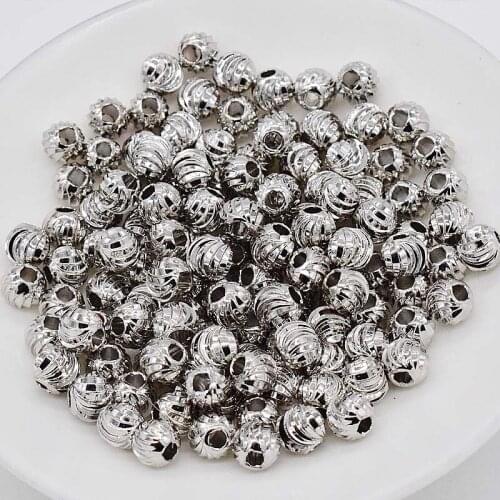 Classic 2-10mm Gold Beads For Jewelry Making Women DIY 3 Colors Beads Components Fashion Beads For Pearl Jewelry 50pcs/lot