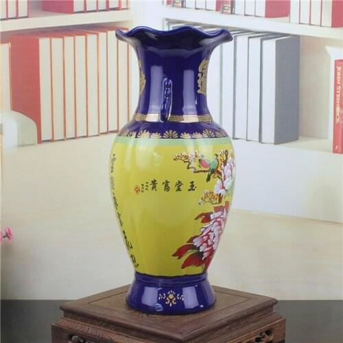 Jingdezhen Ceramic furniture table top vase living room wine cabinet TV cabinet decorations