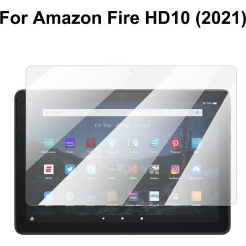 For Amazon Fire HD10 2021 Tempered Glass Screen Protector HD 10 Clear Film