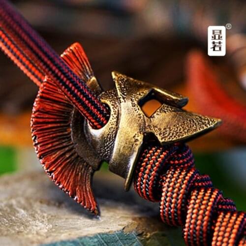 EDC Bronze Knife Beads Bracelet Ring A Pendant Paracord Outdoor DIY Decorations Umbrella Cord Keychain Camping Gear EDC Tools
