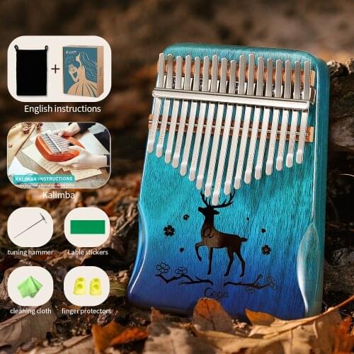 Kalimba 17 key Thumb Piano Mahogany Wooden mbira musical instrumentos musicales 30 key instruments calimba machine 21 keys