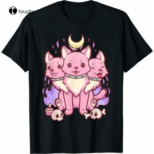 Kawaii Pastel Goth Cute Creepy 3 Headed Dog T Shirt
