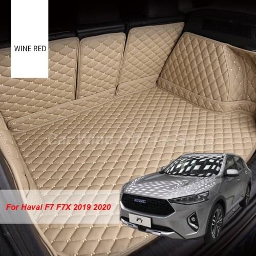 Car Wind Brand Leather Material Car Trunk Mats For For Haval F7 F7X 2019 2020 Cargo Liner Accessories