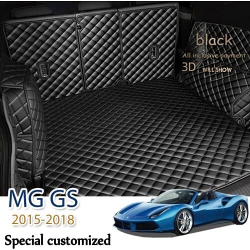 Leather Car Trunk Mat For MG GS 2015-2018 Cargo Liner Accessories Interior Boot