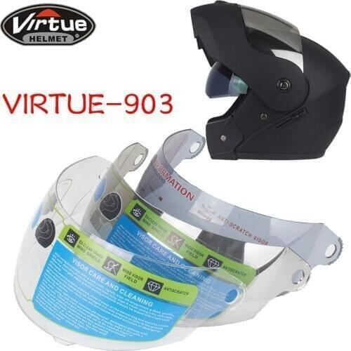 VIRTUE 903 Motorcycle Full Face Helmet Lens 3 Colors Sunscreen Ultraviolet-proof Wind Shield for Lens Replacement