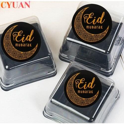 60pcs/100pcs Eid Mubarak Stickers Labels Ramadan Decoration Islam Gift Box Ramadan Kareem Decor Ramadan and EID Decorations