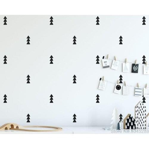Tree Decals Triangle Decals Tree Wall Decals Cute Tiny Tree Wall Stickers Woodland Nursery Decal Nursery Wall Decals Decor Z512