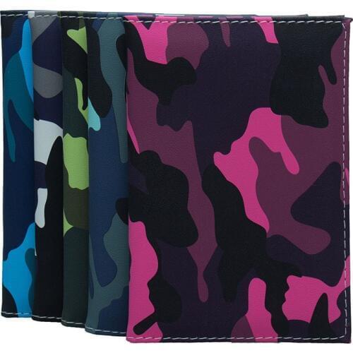 Military Passport Holder Leather Women Camouflage Passport Cover Passport Wallet Travel Men Passport Bag Credit Card Holder
