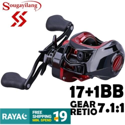 Lieyuwang Reinforced Reel Fishing Baitcasting Reel 7.2:1 17+1BB High Speed Fishing Reel 8KG Max Drag Left Right Hand Reel
