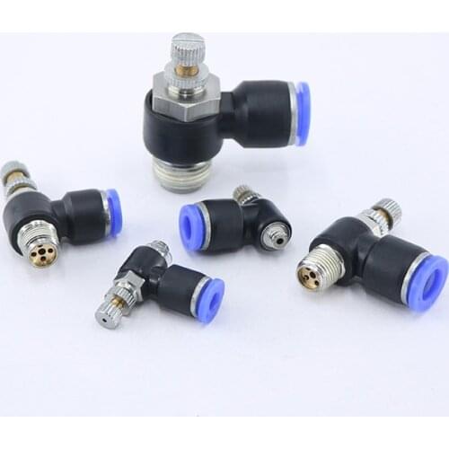1pcs Pneumatic Throttle Speed Controller Male Thread cylinder throttle valve SL Series Valve