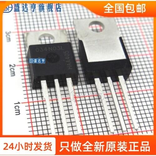 10Pcs/Lot IPP034N03L 034N03L 80A 30V TO220 DIP MOSFET Transistor NEW Original In Stock