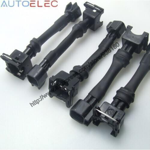 100Pcs EV1 female wire Harness to EV6 Male for Automotive fuel Injector wire connector Adapters Wired Adapter Converter