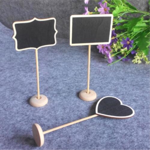 12Pcs/Set Mini Small Wooden Chalk Blackboard Wedding Kitchen Restaurant Signs Chalkboard Writing Notice Message Paint Wood Board
