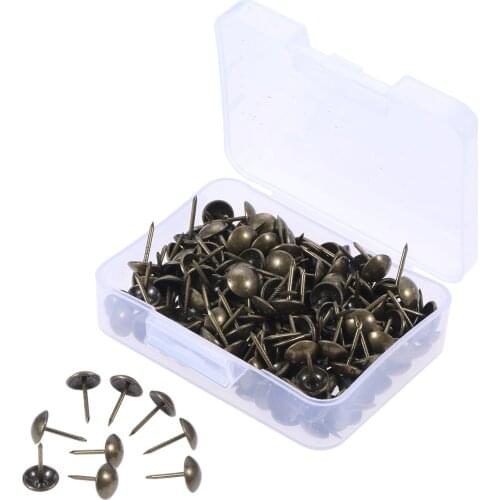 300pcs Upholstery Nail Jewelry Wood Box Furniture Tack Stud Pushpin Doornail Upholstery Pins Craft 11*17mm