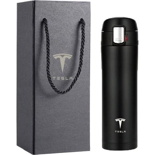350ML Intelligent Thermos Temperature Customize Logo Stainless Steel Vacuum Water Cup Water bottle For Tesla Model 3