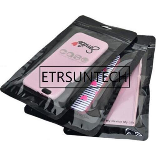 6000pcs/lot 12X21cm Plastic zipper Bag Cell Phone Accessories Mobile Phone Case Cover Packaging Package Bag for iPhone 7P 8Plus