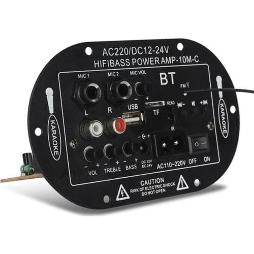 8 Inch 10 Inch 12V Three-Use SF-2MIC Car Digital Amplifier, Amplifier Board with Built-in Bluetooth US Plug