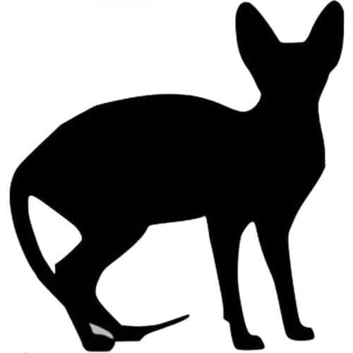 Car Stickers Sphynx Cat Car Window Decoration Decals Funny Cute Animal Car Stickers Creative Waterproof Black/white,12cm*12cm