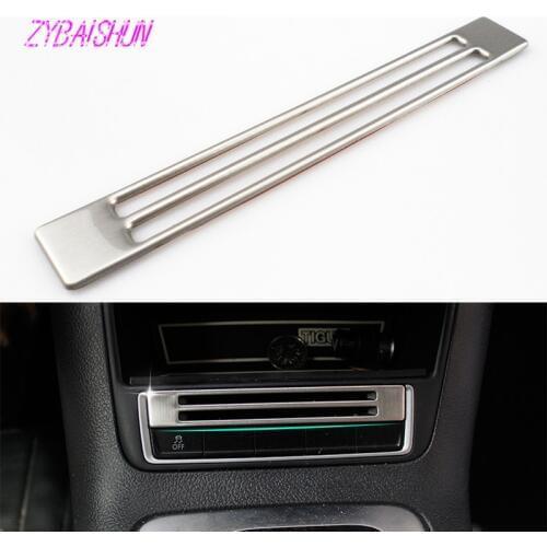 For Volkswagen Tiguan 2010-2015 Storage box switch panel overlay sticker stainless steel frame auto accessories