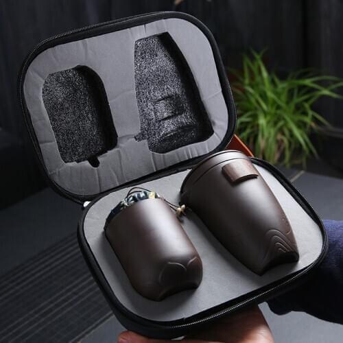 Purple Clay Kung Fu Teapot 300ml Chinese Porcelain Yixing Zisha Tea Pot 4 Cups Kung Fu Travel Tea Cup Handmade Tea Pot Cup Set