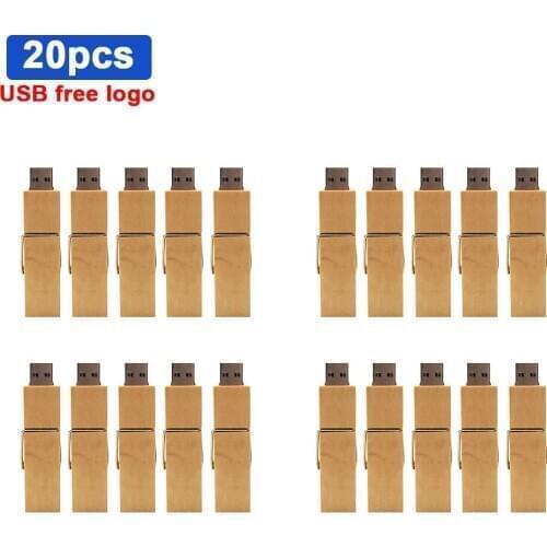 20pcs/lot Wooden USB 2.0 Flash Drive wood pendrive 4GB 8GB 16GB 32GB 64GB 128GB Pen Drive Memory Stick For photography