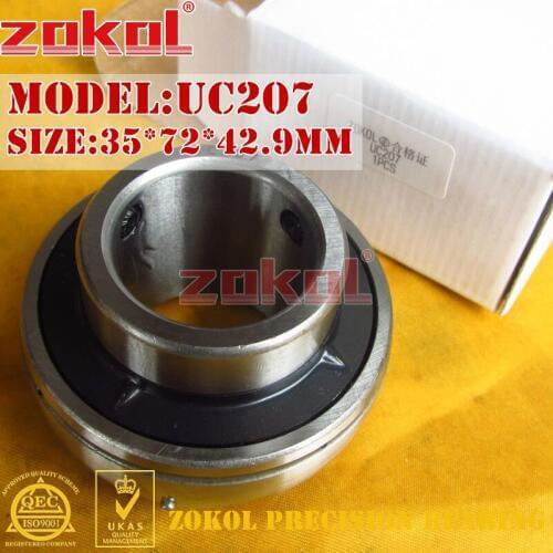 ZOKOL bearing UC207 90507 Pillow Block Ball Bearing 35*72*42.9mm