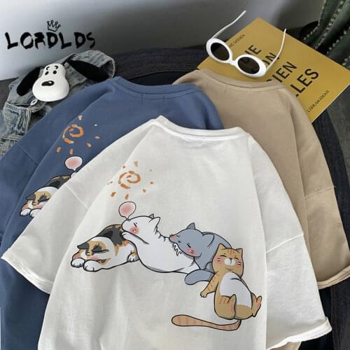 LORDLDS Women Printed Oversized T Shirt Summer Fashion Cute Kawaii Clothes Graphic Tees 90s Half Sleeve Tops for Women