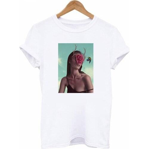 T-shirts Women Harajuku abstract Fashion 90s Trend Summer Clothes Graphic Tshirt Tops Lady Print Short sleeve Female Tee T-Shirt