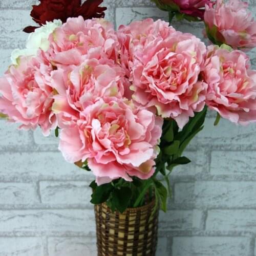 Artificial flowers peony High-grade wedding decoration supplies Silk flower DIY Home decoration peony flowers plant simulation