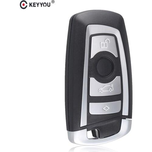 KEYYOU 10pcs/lot 4 Buttons Smart Key Remote Car Key Shell For BMW F CAS4 5 Series 7 Series Smart Key Case Cover