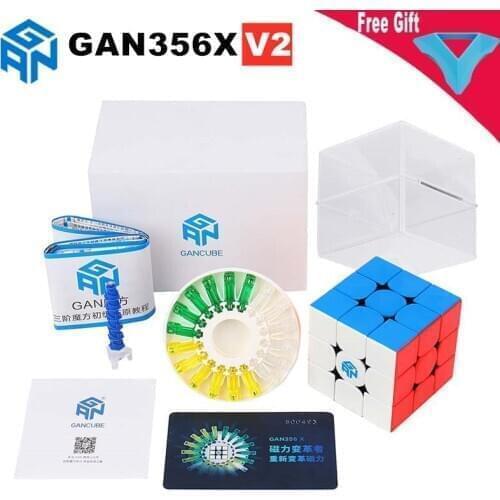 GAN356X V2 3X3X3 Magnetic Magic Cube Upgrade Version 3x3 Stickerless Puzzle Speed Cube GAN 356X V2 Cubo Magico 3X3 Gan Cube