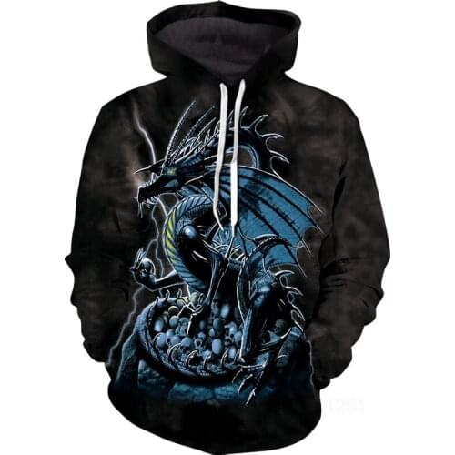 Fashion Dragon 3D print hoodies animal Pattern Pullover high quality Classic Sweatshirt men/women harajuku Hoodie black Jacket