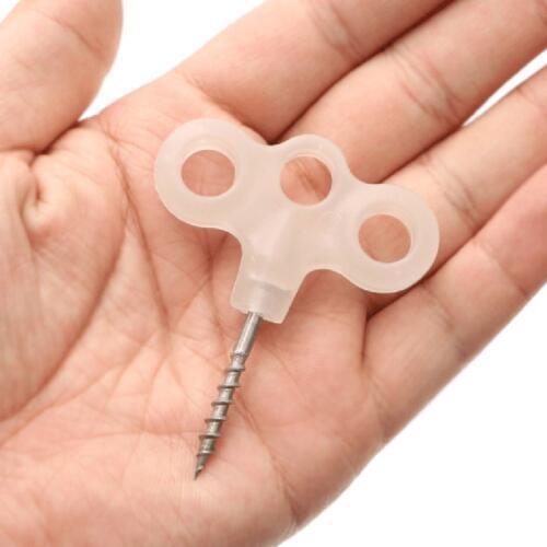 Outdoor Luminous Tent Screw Pegs Camping Deck Nail Three-Eye Thread Nail Tent Hook Safety Tent Cord Rope Fastener NEW