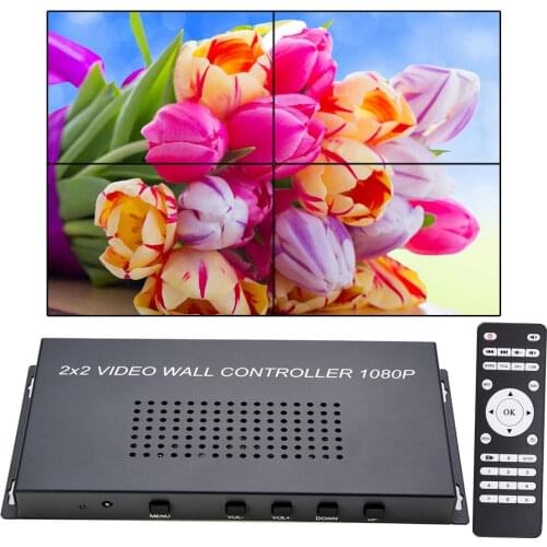 HD Video Wall Controller HDMI 2x2 Video Processor 1x2 1x3 1x4 2x1 3x1 4x1 180 Degree Rotate Multi Image Processor Screen Splicer