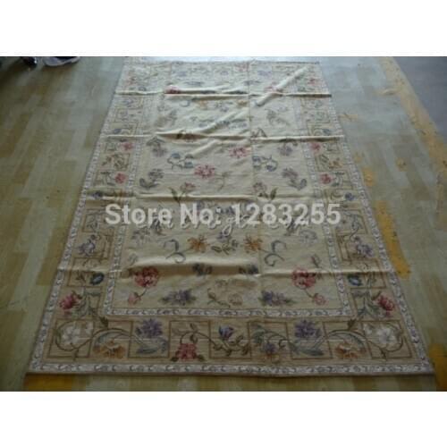 New Needle-point Plain Knitting Wool Hand-made Carpet Antique Chinese Hand-made Wool Vintage Modernism Natural Sheep Wool
