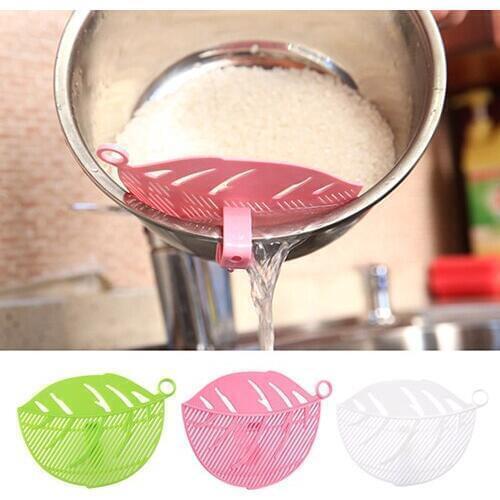 Durable Kitchen Clips Tool Clean Leaf Shape Beans Peas Rice Washer Sieve Filter