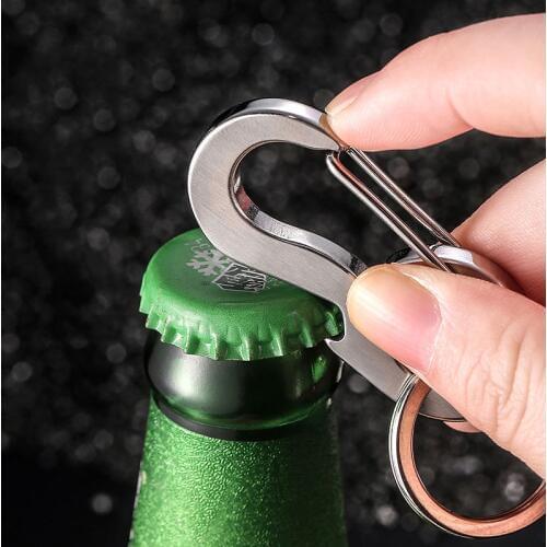 Simple Stainless Steel Key Chain Bottle Opener Key Rings Car Key Holder for Mercedes Benz W203 W204 W205 W211 Alfa Romeo 155 156