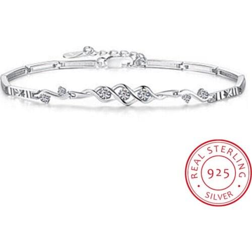 Luxury Angel Heart Bracelet 925 Sterling Silver Fine Wedding Jewelry Purple Clear Crystal Zirconia Bracelets pulseras