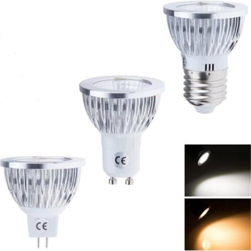 10PCS High Power Lampada Led MR16 COB 9W 12W 15W 12V Dimmable Led Cob Spotlight Warm White/Cool White 220V GU10 COB LedBulb Lamp