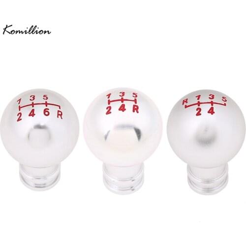 Universal Car 5/6 Speed Gear Shift Knob Shifter Manual Pattern Vintage Aluminum Silver Handbrake Cover Auto Replacement Parts