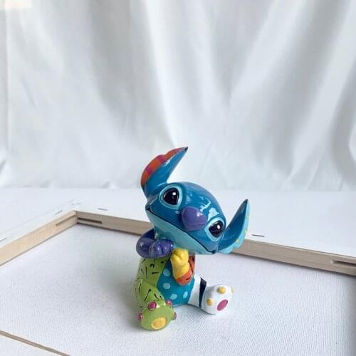 1PCS 10cm Disney star baby Stitch decoration Stitch resin gift cute cute childrens toys home decoration gift
