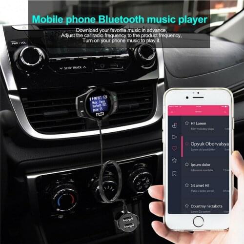 1pcs Handsfree Wireless Bluetooth USB Car Kit Fast Charger Audio Receiver LCD SD FM Transmitter MP3 Magnet Modulator Player