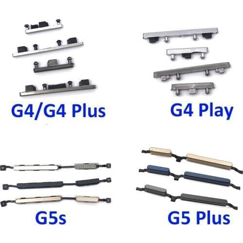 10PCS New Side Volume Button + Power ON / OFF Buttton Key Set For Motorola Moto G G4 G6 Play G4 G5 G5S G6 Plus Replacement Parts