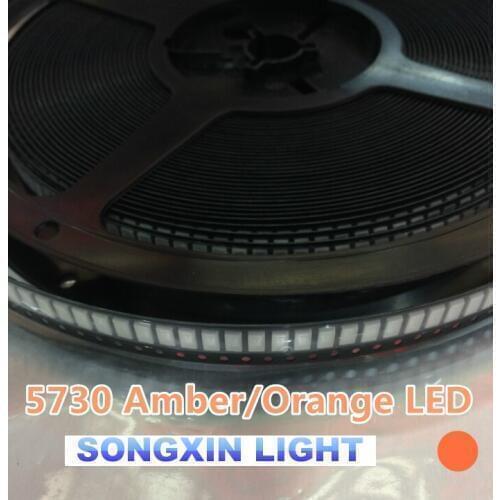 100pcs Orange/amber 5630 5730 Smd Lamps for Led Light String Ultra Bright Diode free Shipping 600-610nm Surface Mount Diodes